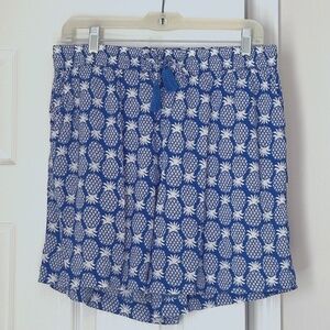 Excellent Women's Boden Bembridge Pineapple Blue Shorts 6" inseam Size 10